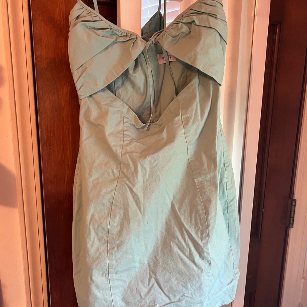 Light Blue Short Sleeve Dress